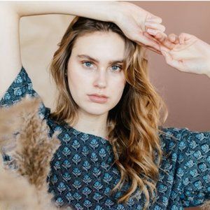 Voloshin Etta Tee in Indigo Combo